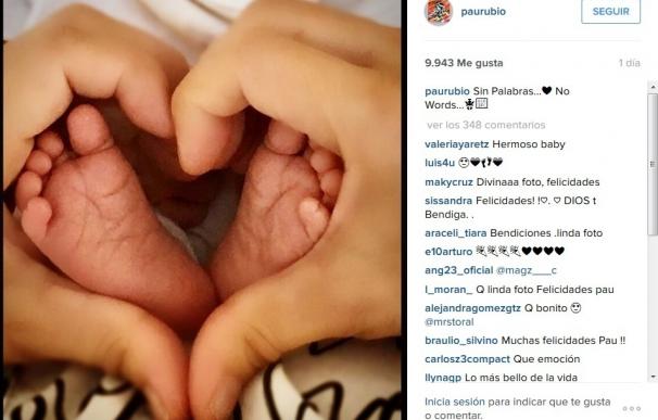 Paulina Rubio comparte en Instagram la primera imagen de su bebé