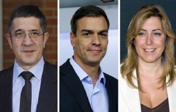 PSOE proclama oficialmente a los tres candidatos a primarias y fija en 6.539 la distancia de avales entre Díaz y Sánchez