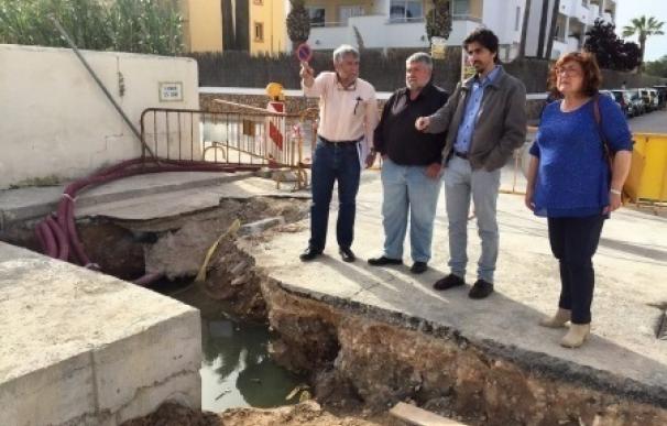 Ses Salines invierte 505.699 euros en mejorar su plaza Mayor y la salida de aguas pluviales en la Colònia de Sant Jordi