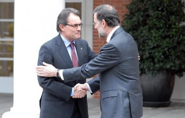 Rajoy y Mas, en un encuentro en La Moncloa.