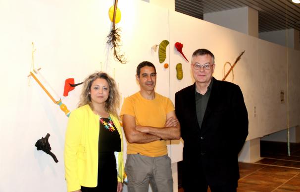 El crítico de arte Miguel Cereceda visita la exposición 'Lebensformen' en la Sala de la Provincia