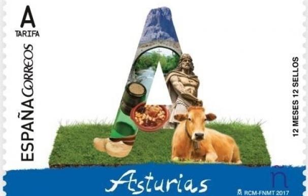 Correos presenta un sello dedicado a Asturias