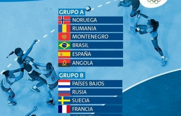 Noruega, Rumanía, Montenegro, Brasil y Angola, rivales de las 'Guerreras' en los Juegos de Río