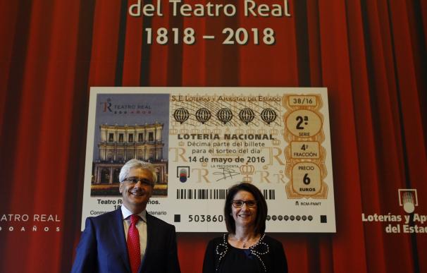 Loterías dedica su décimo del 14 de mayo al Bicentenario del Teatro Real y al 20 aniversario de su reapertura