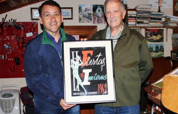 El pintor Juan Galarza cede el primer cartel del Carnaval chicharrero