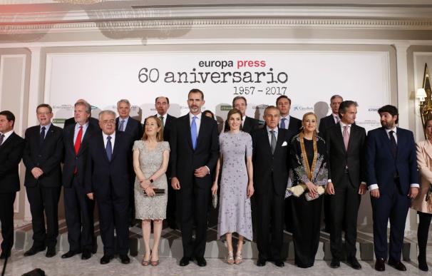 Los Reyes Felipe y Letizia presiden el 60 aniversario de Europa Press