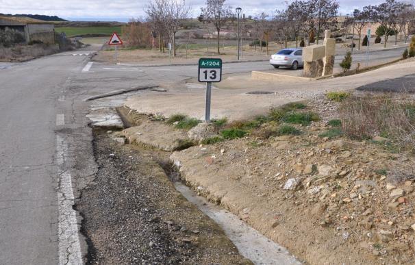 El Ayuntamiento de Ejea solicita al Gobierno de Aragón que arregle un tramo de la carretera A-1204
