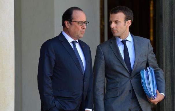 Hollande y Macron
