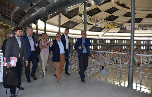 Una delegación del Parlamento Europeo visita las instalaciones de los Juegos del Mediterráneo