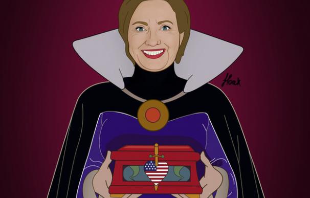 Hillary Clinton como la Reina Malvada en 'Blancanieves y los siete enanitos'