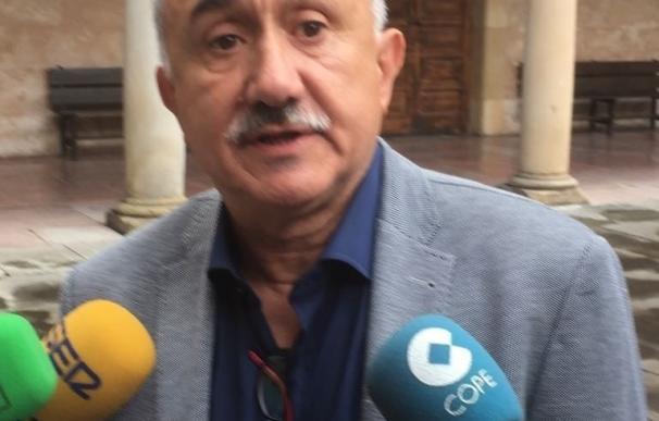 Álvarez (UGT) pide al resto del PSOE que "arrime el hombro" con Pedro Sánchez