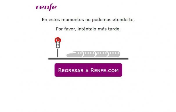 La página web de Renfe vuelve a colapsarse en la segunda tanda de billetes a 25 euros