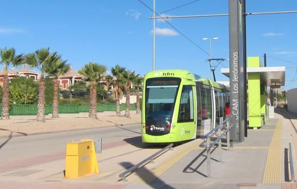 Tranvía de Murcia alcanza los 20 millones de viajeros antes de cumplir su quinto aniversario