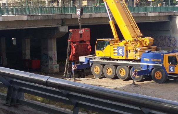 Las obras del metro abordan las pruebas de cimentación del tablero norte del Puente de Tetuán