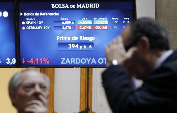 La bolsa española sube un 0,54 por ciento tras la subasta de Letras del Tesoro