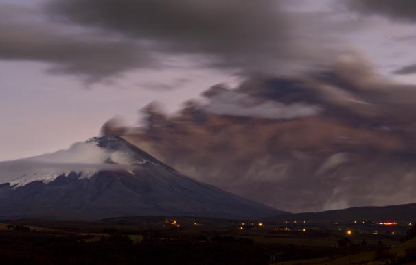 View from Sangolqui of the Cotopaxi volcano in Ec