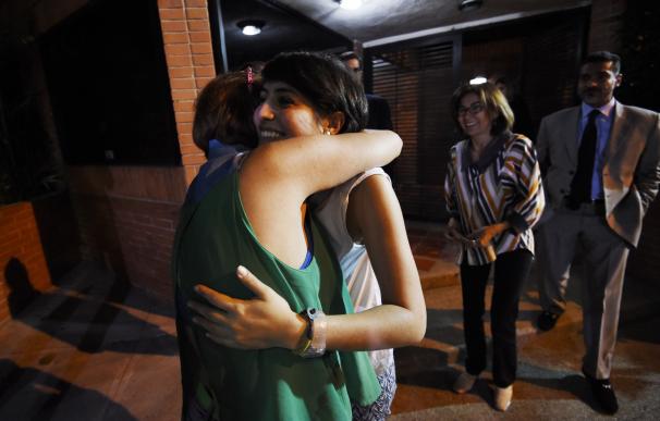 La mujer de Daniel Ceballos celebra la salida de su marido de prisión