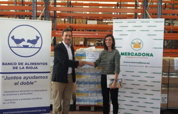 Mercadona entrega al Banco de Alimentos de La Rioja 4.500 kilos de productos de primera necesidad