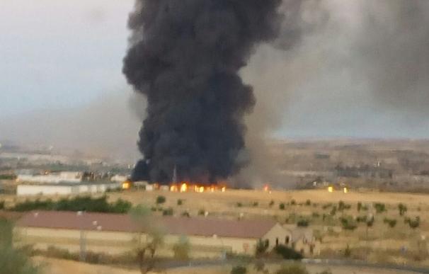 Activado el PLATECAM tras originarse un incendio en una planta de reciclaje de Chiloeches (Guadalajara)