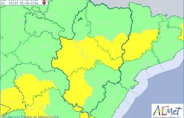 Aviso de nivel amarillo por temperaturas máximas en las tres provincias