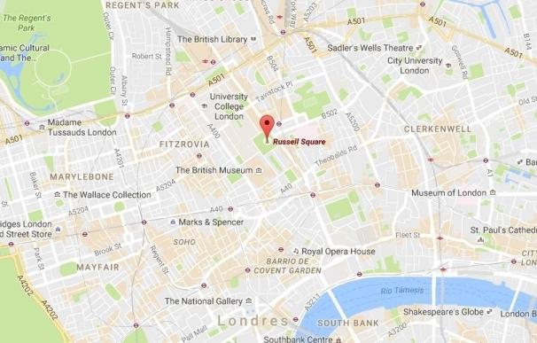 Un muerto y cinco heridos tras un ataque con un cuchillo en una céntrica plaza de Londres