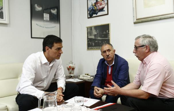 CCOO y UGT se reunirán este lunes con la nueva Ejecutiva del PSOE