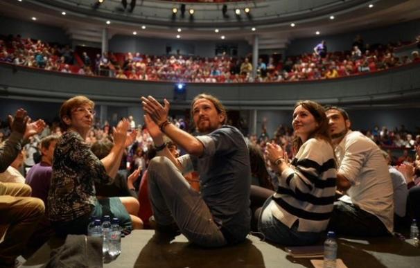 El secretario general de Podemos, Pablo Iglesias, en un acto de partido.