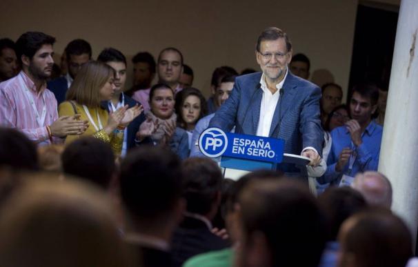 El presidente del Gobierno, Mariano Rajoy, este sábado en Lorca (Murcia).