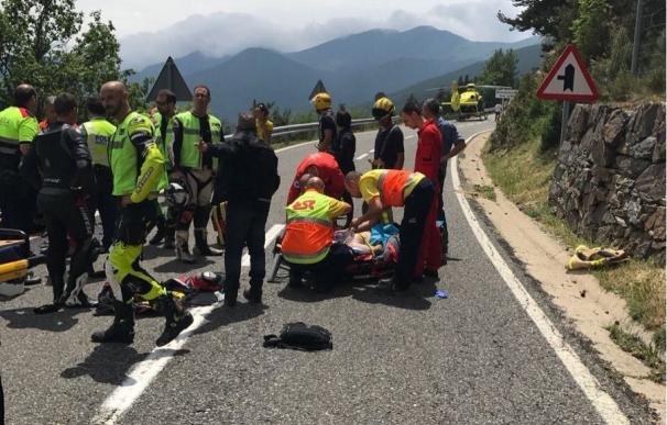 Herido grave un motorista al accidentarse en la N-260 en Toses (Girona)