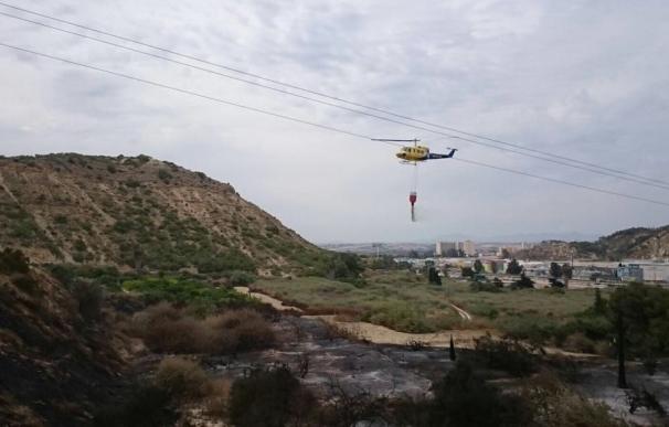 Controlado un incendio en Guardamar que afecta a casi cinco hectáreas de cultivo abandonado