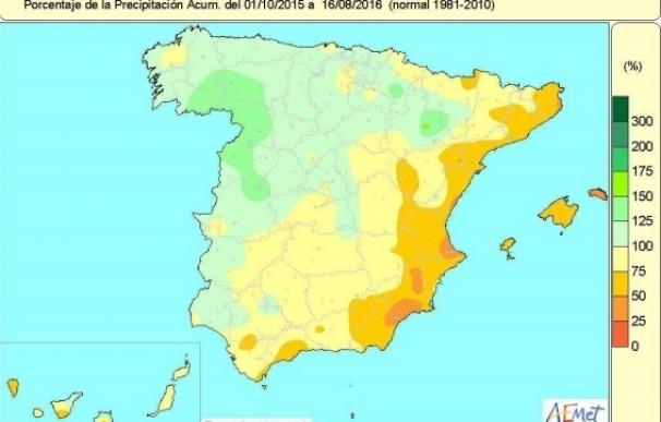 España ya registra déficit de lluvias, aunque sólo de un 1%