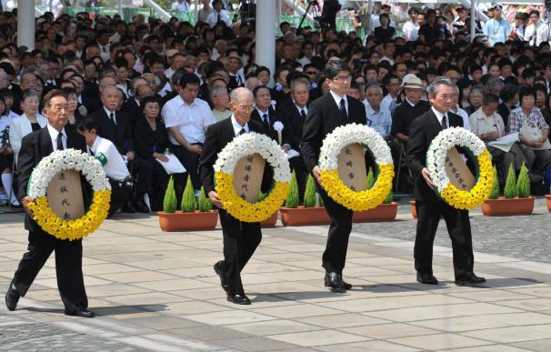 Ceremonia en Nagasaki en recuerdo del 70 aniversario de la bomba atómica