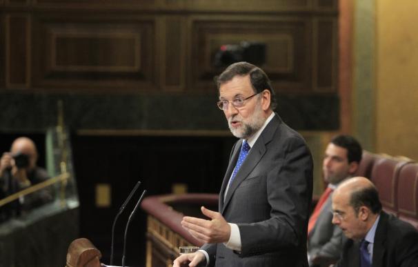 El presidente del Gobierno, Mariano Rajoy, en una intervención en el Congreso.