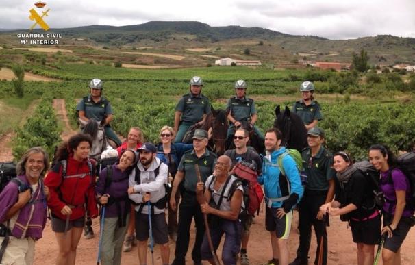 La Guardia Civil refuerza la seguridad en el "Camino de Santiago" a su paso por La Rioja con el Escuadrón de Caballería