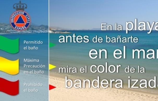 La bandera amarilla ondea este miércoles en 12 playas de Murcia