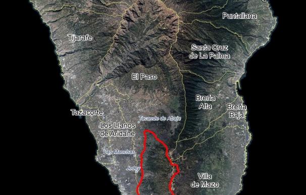 Desalojan a 500 vecinos de Montes de Luna y Tigalate, en Mazo (La Palma)