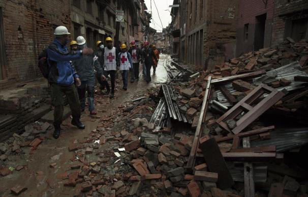 Viviendas destruidas tras el terremoto del pasado 25 de abril.