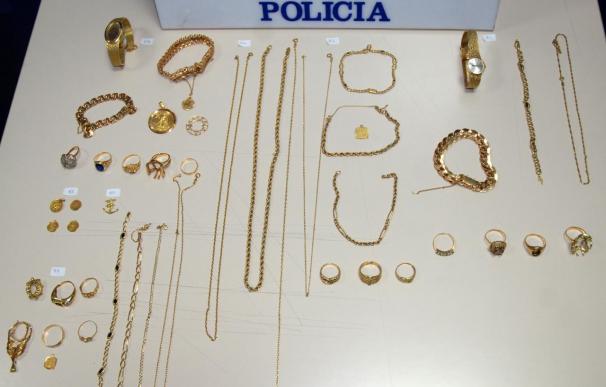 Recuperadas numerosas joyas producto de robos en domicilios de ancianos