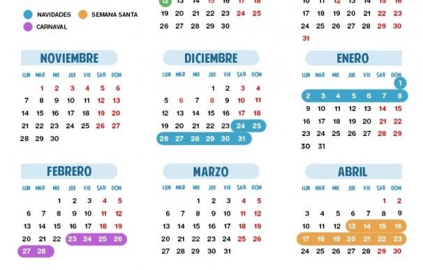Cantabria tendrá el calendario escolar más novedoso, con una semana de descanso cada dos meses lectivos