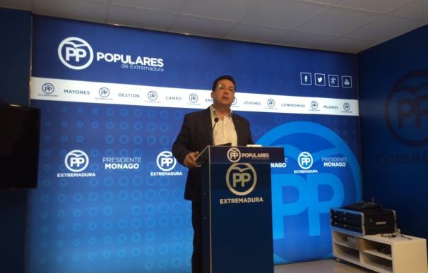 El PP extremeño pide a Vara que los diputados regionales del PSOE en el Congreso se abstengan para investir a Rajoy