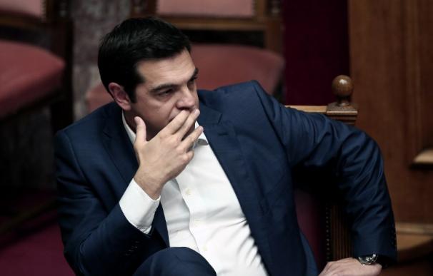 Alexis Tsipras, primer ministro griego, en el parlamento heleno