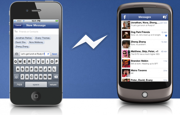 Facebook abre su chat a los dispositivos móviles para competir con Whatsapp, Joyn y Line.