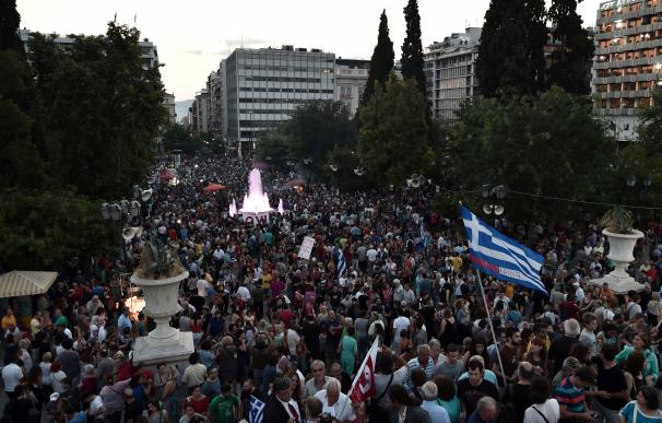 Manifestaciones en Grecia a favor del 'no' en el referéndum