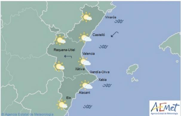 Aemet prevé un descenso de temperaturas en Valencia y Castellón, con probabilidad de alguna tormenta en esta provincia