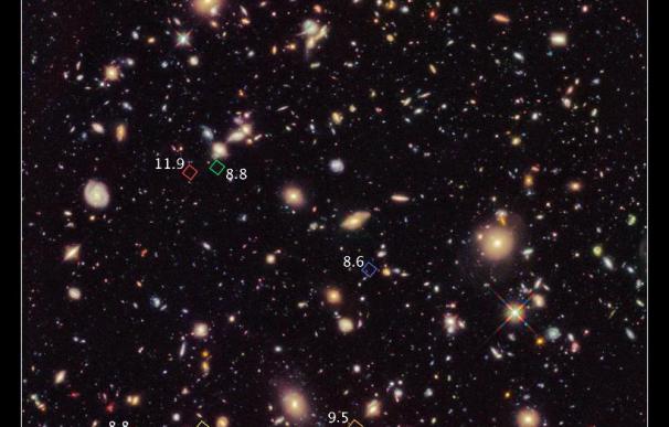 El telescopio Hubble descubre un grupo de galaxias primitivas