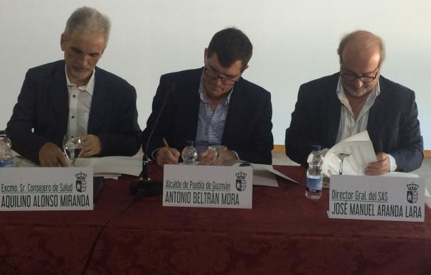 El SAS y el Ayuntamiento de Puebla de Guzmán firman un convenio para construir un nuevo centro de salud