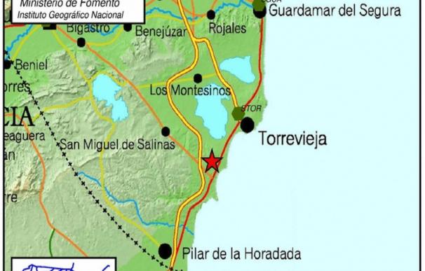 Un terremoto de 2,4 grados al sur de Torrevieja se deja sentir en la Vega Baja