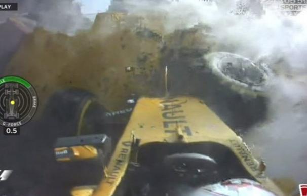 Carrera neutralizada en el GP de Bélgica por accidente de Magnussen en 6ª vuelta