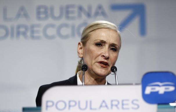 La candidata del PP a la Presidencia de la Comunidad de Madrid, Cristina Cifuentes.