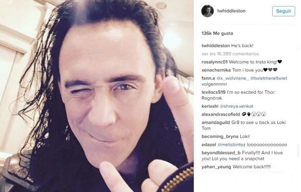 Tom Hiddleton se estrena en Instagram